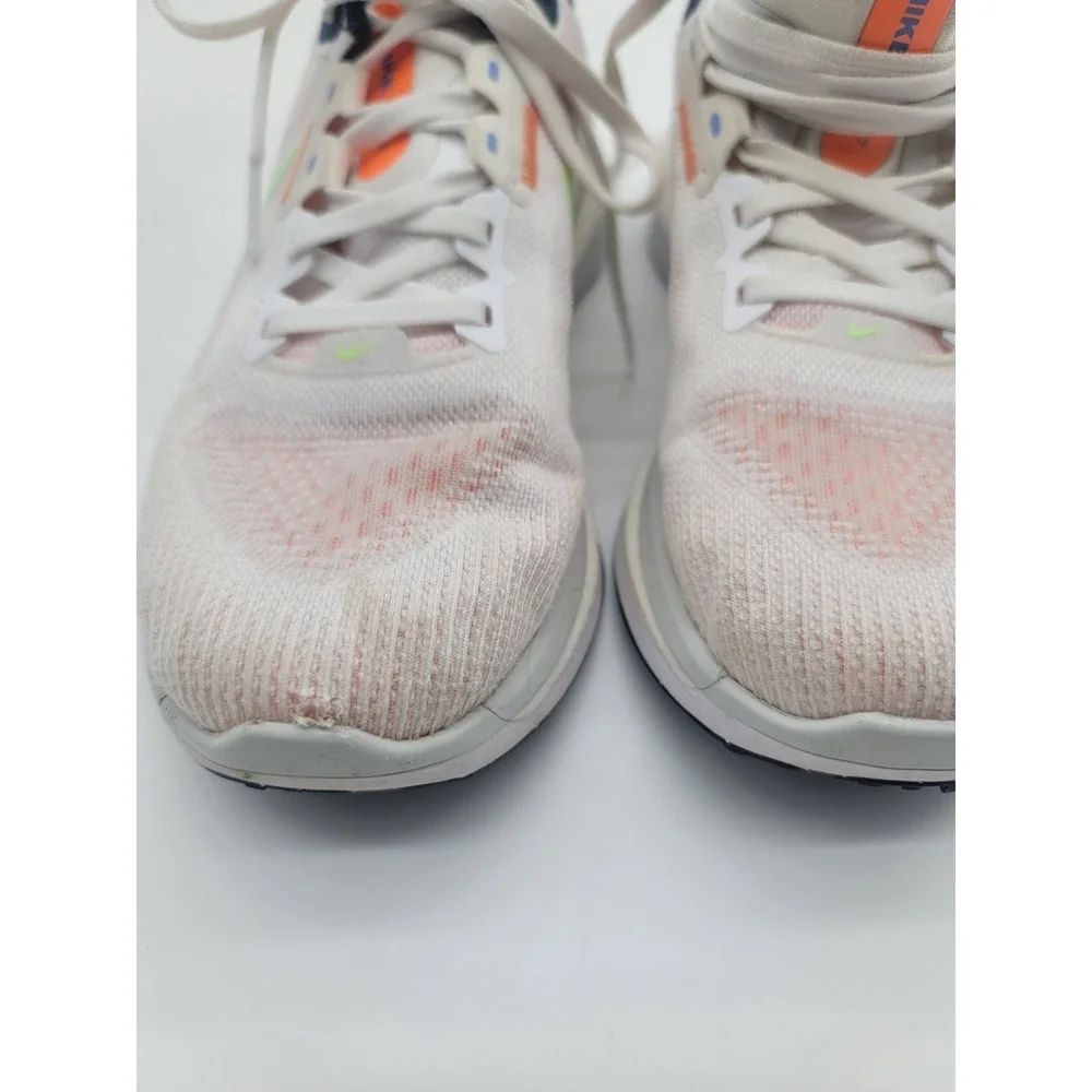 Nike Air ZoomX Vomero 17 Women's 7.5 Running Shoes White Orange Lime Used